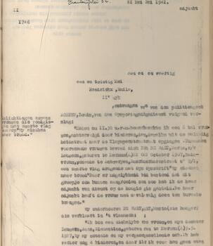 Un procès-verbal des évènements